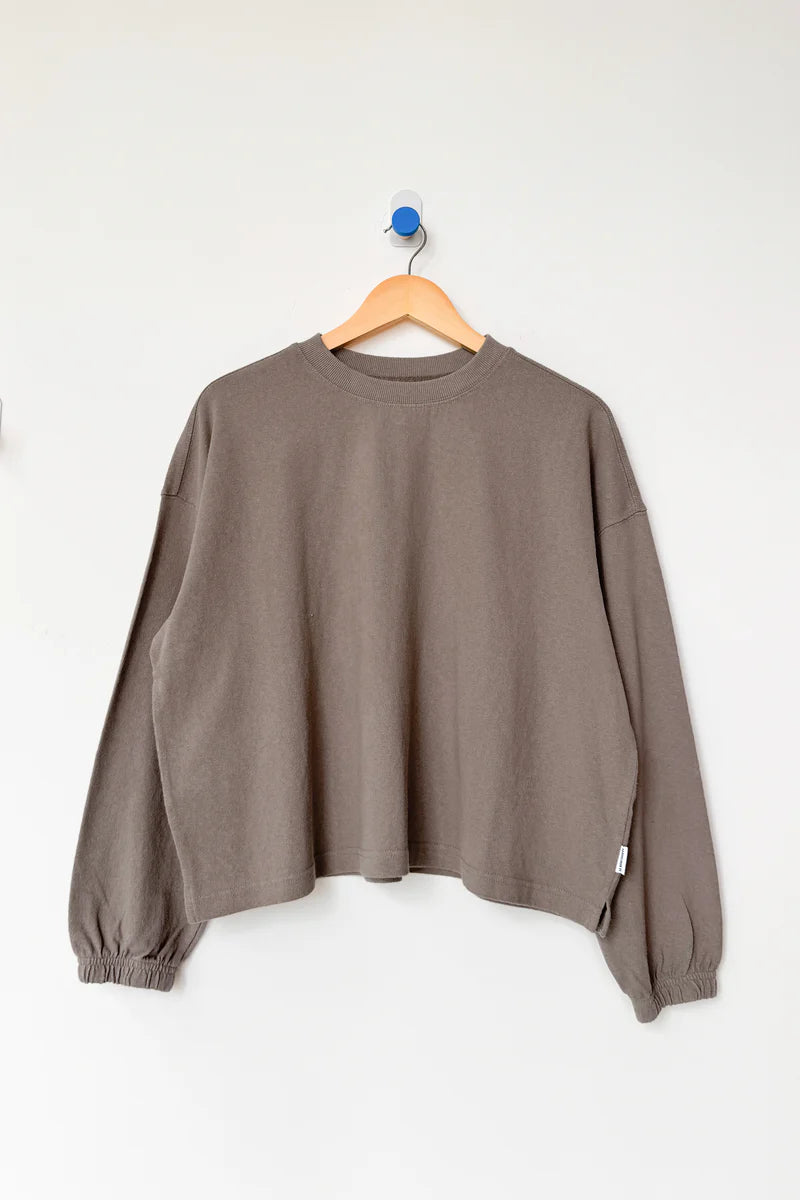 Le Bon Shoppe Naturelle thick long sleeve tee mushroom tan taupe | pipe and row Seattle