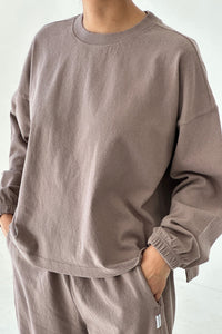 Le Bon Shoppe Naturelle thick long sleeve tee mushroom taupe | pipe and row