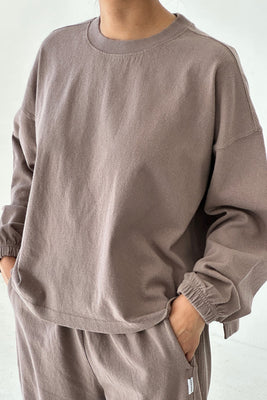 Le Bon Shoppe Naturelle thick long sleeve tee mushroom taupe | pipe and row