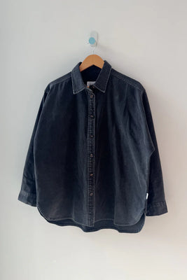Le Bon Shoppe Theo heavy denim shirt jacket washed black denim | Pipe and Row