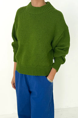Le Bon Shoppe Zoe cotton sweater avocado green | Pipe and Row Seattle