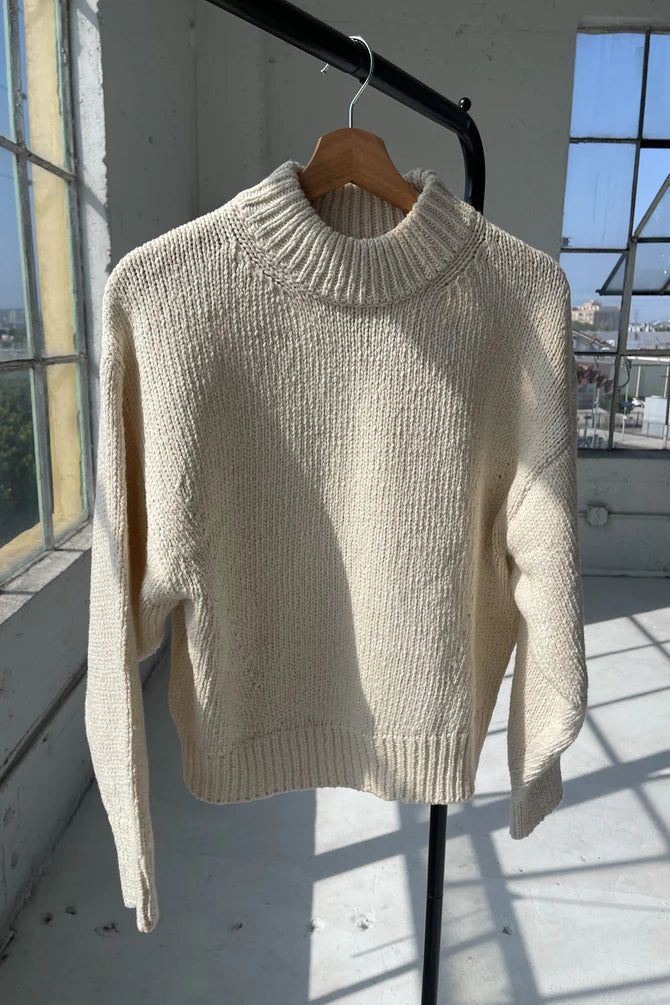 Le Bon Shoppe Zoe cotton sweater natural cream | Pipe and Row Seattle