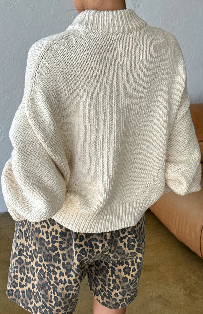 Le Bon Shoppe Zoe cotton sweater natural cream | Pipe and Row Seattle