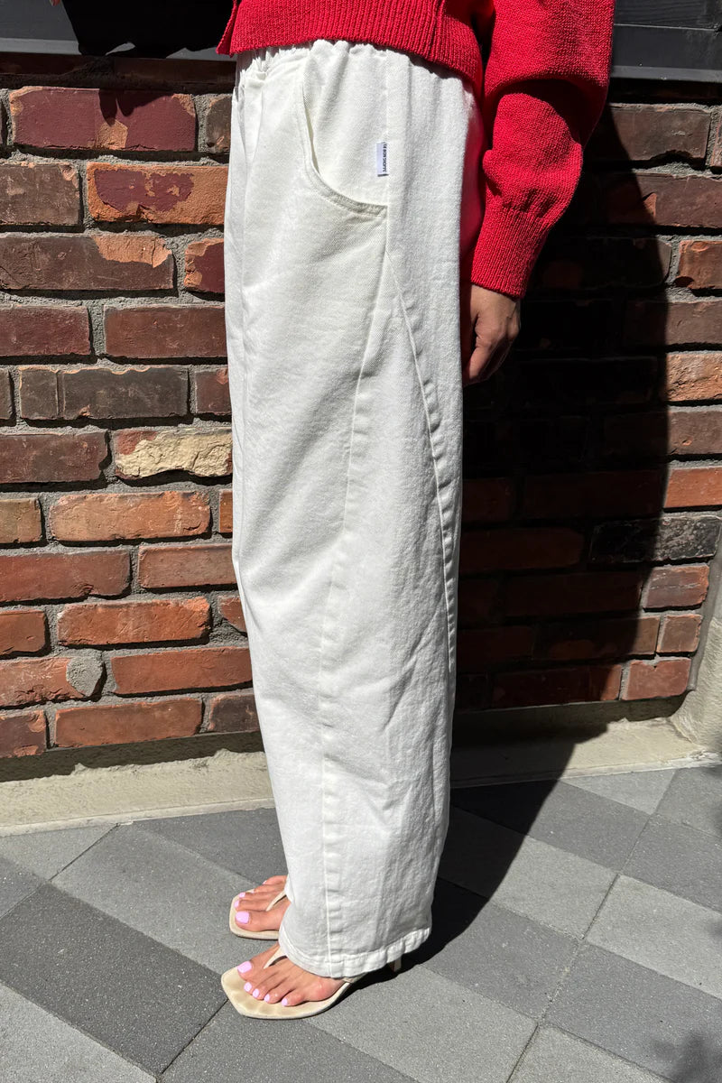 Le Bon Shoppe arc pants long canvas milk white | Pipe and Row Seattle