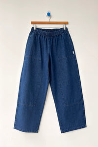 Le Bon Shoppe carpenter tapered Gardener's utility pant soft blue denim | Pipe and Row Seattle