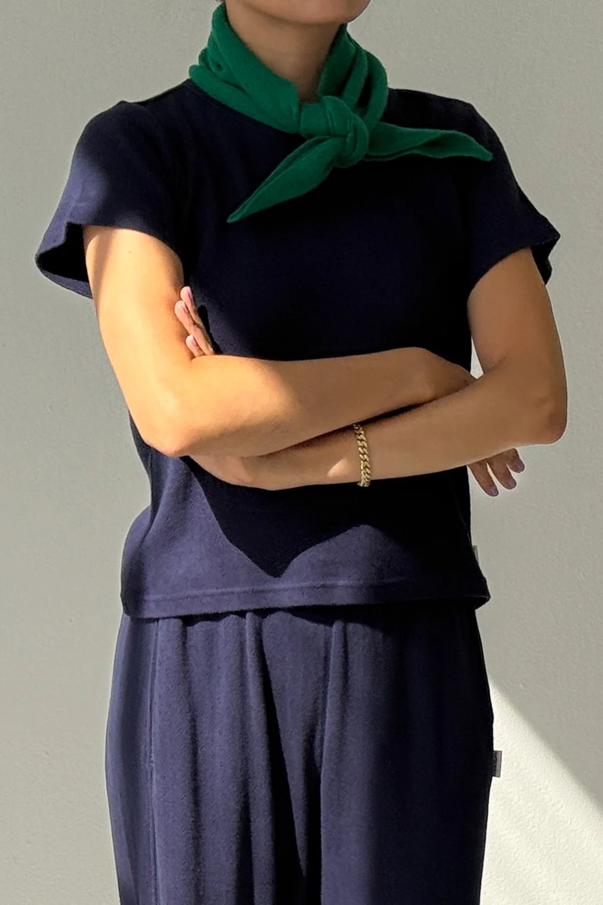 Le Bon Shoppe cashmere bandana scarf kelly green | Pipe and Row Seattle