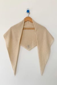 Le_Bon_Shoppe_cashmere_shawl scarf_triangle_oatmeal_beige_Soft_Pipe_and_Row