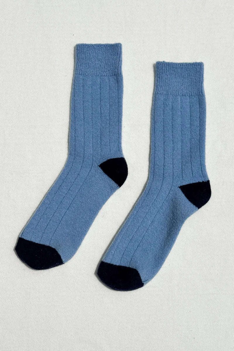 Le Bon Shoppe classic cashmere socks bluebell | Pipe and Row