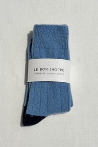 Le Bon Shoppe classic cashmere socks bluebell | Pipe and Row