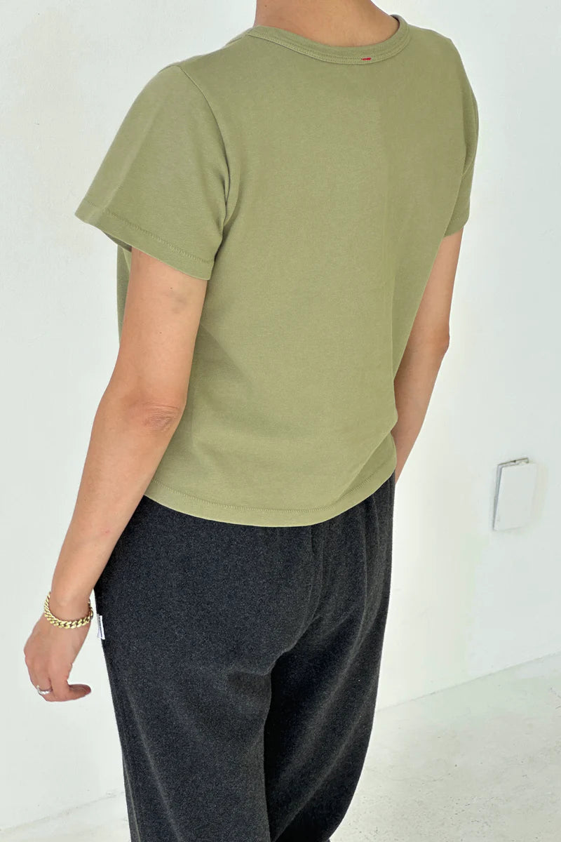 Le Bon Shoppe crewneck little boy tee mint dust green | Pipe and Row Seattle