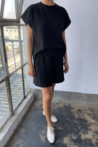 Le Bon Shoppe heavyweight urban muscle Jeanne t-shirt black cotton | pipe and row