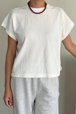 Le Bon Shoppe heavyweight urban muscle Jeanne tee white cotton | pipe and row