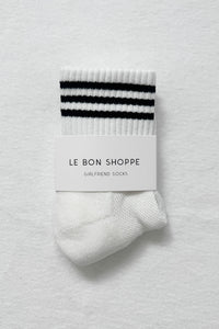 Le Bon Shoppe ribbed Girlfriend socks white | pipe and row boutique