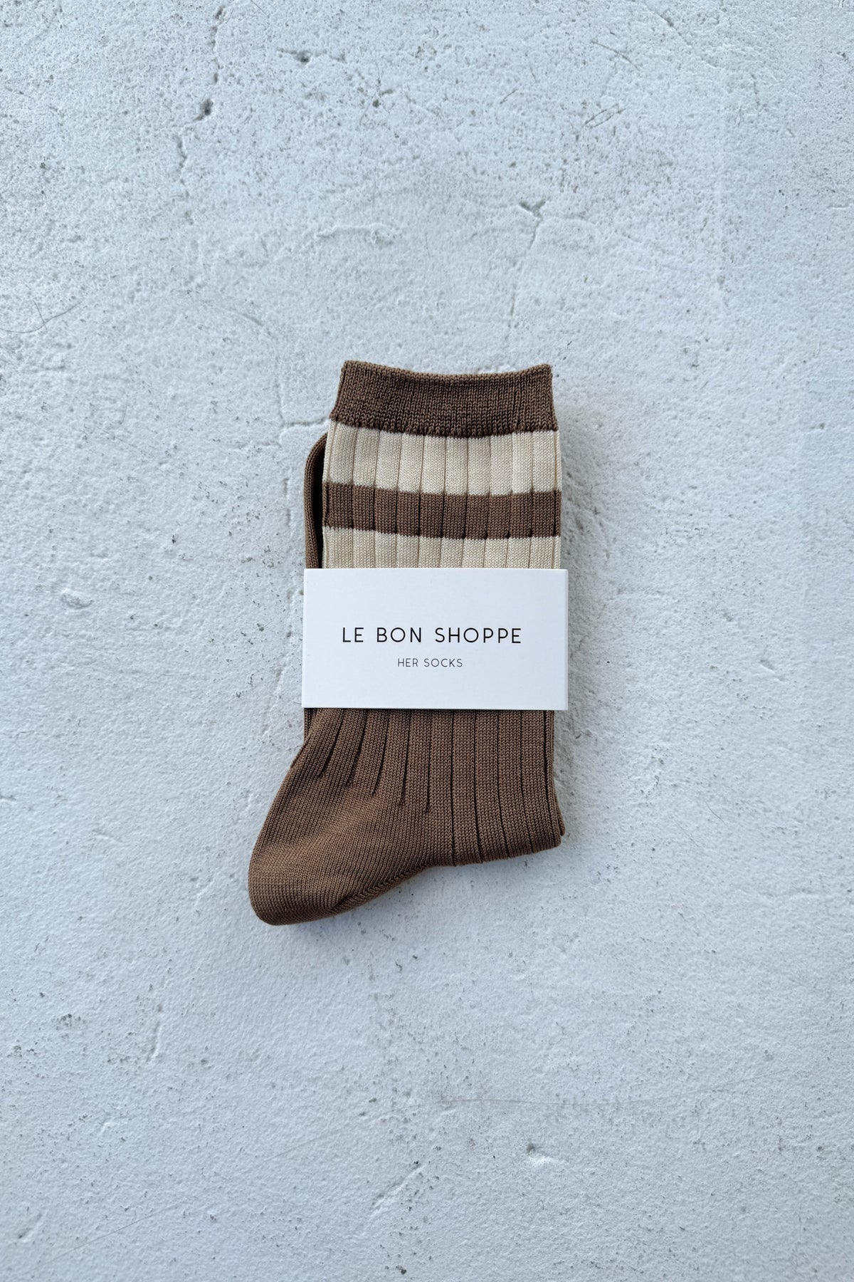Le Bon Shoppe ribbed her varsity socks toffee | Pipe and Row Seattle Boutique