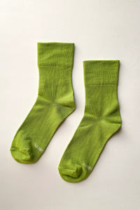 Le Bon Shoppe sneaker sock cotton thin matcha green| pipe and row boutique pipeandrow.com