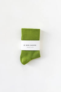 Le Bon Shoppe sneaker sock cotton thin matcha green| pipe and row boutique pipeandrow.com