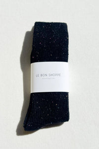 Le Bon Shoppe snow socks warm cozy black wool cotton | Pipe and Row