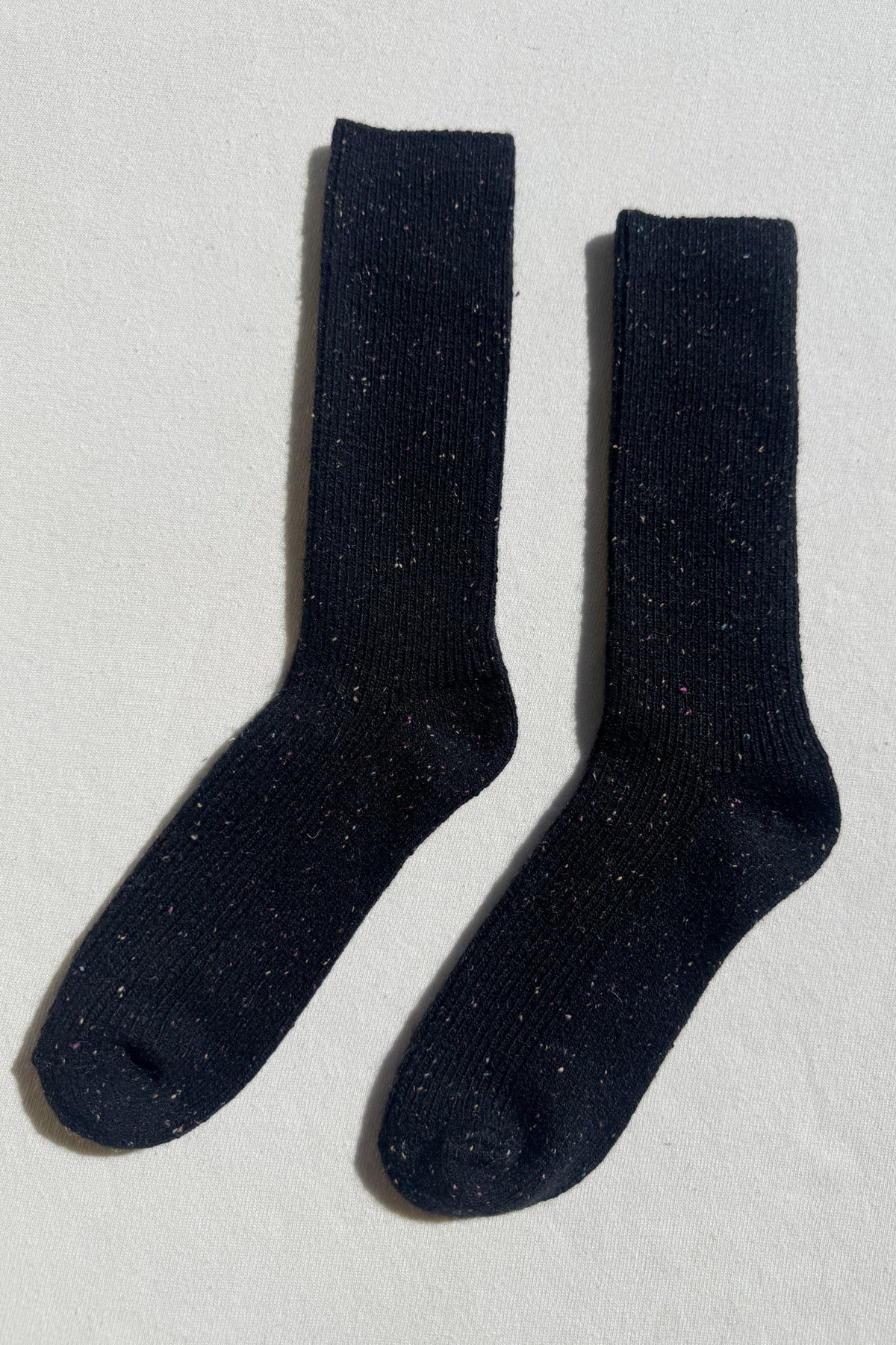 Le Bon Shoppe snow socks warm cozy black wool cotton | Pipe and Row