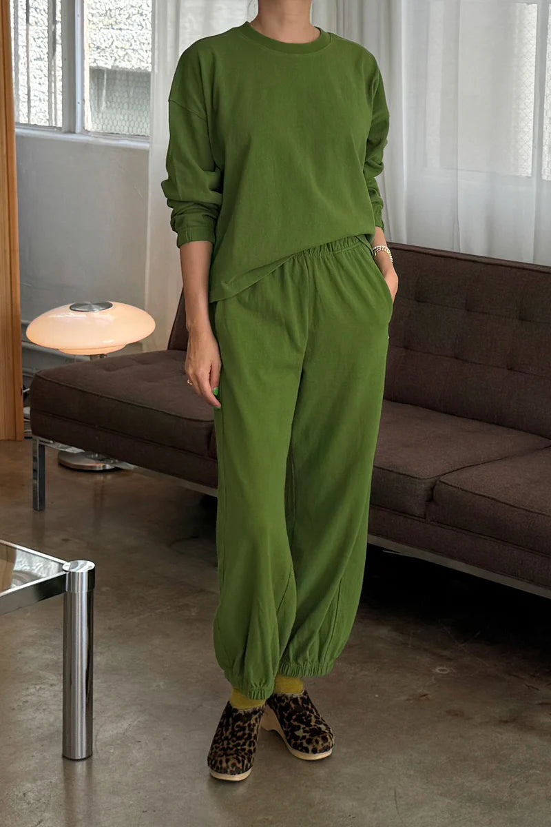 Le Bon Shoppe sweat balloon pants collard green | Pipe and Row Seattle Fremont Boutique