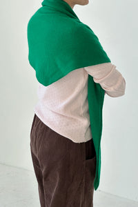 Le Bon Shoppe triangle shape cashmere shawl scarf kelly green | Pipe and Row Seattle boutique