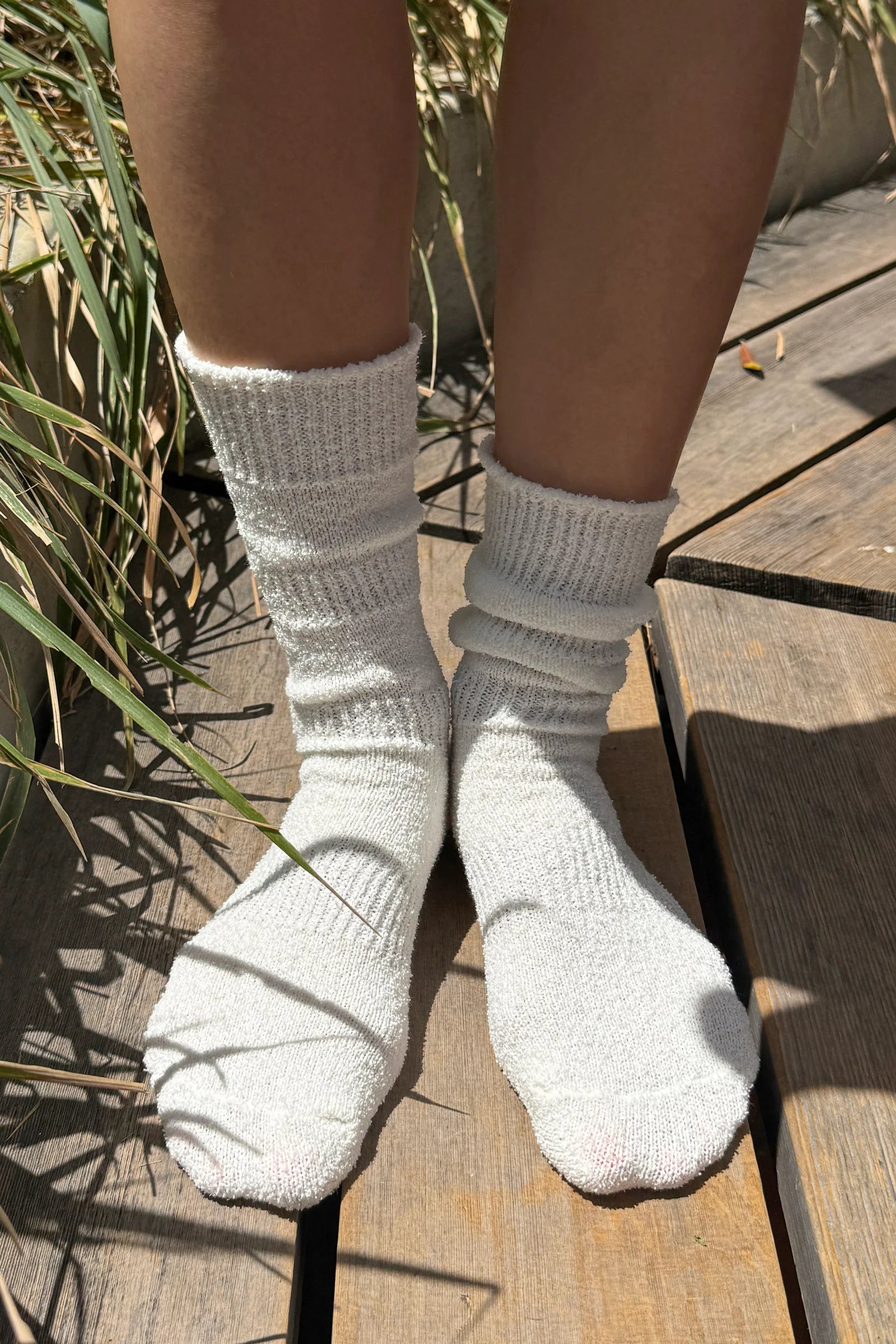 Le Bon airy puffin socks salt white dream perfect scrunch | Pipe and Row 