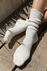 Le Bon airy puffin socks salt white dream perfect scrunch | Pipe and Row 