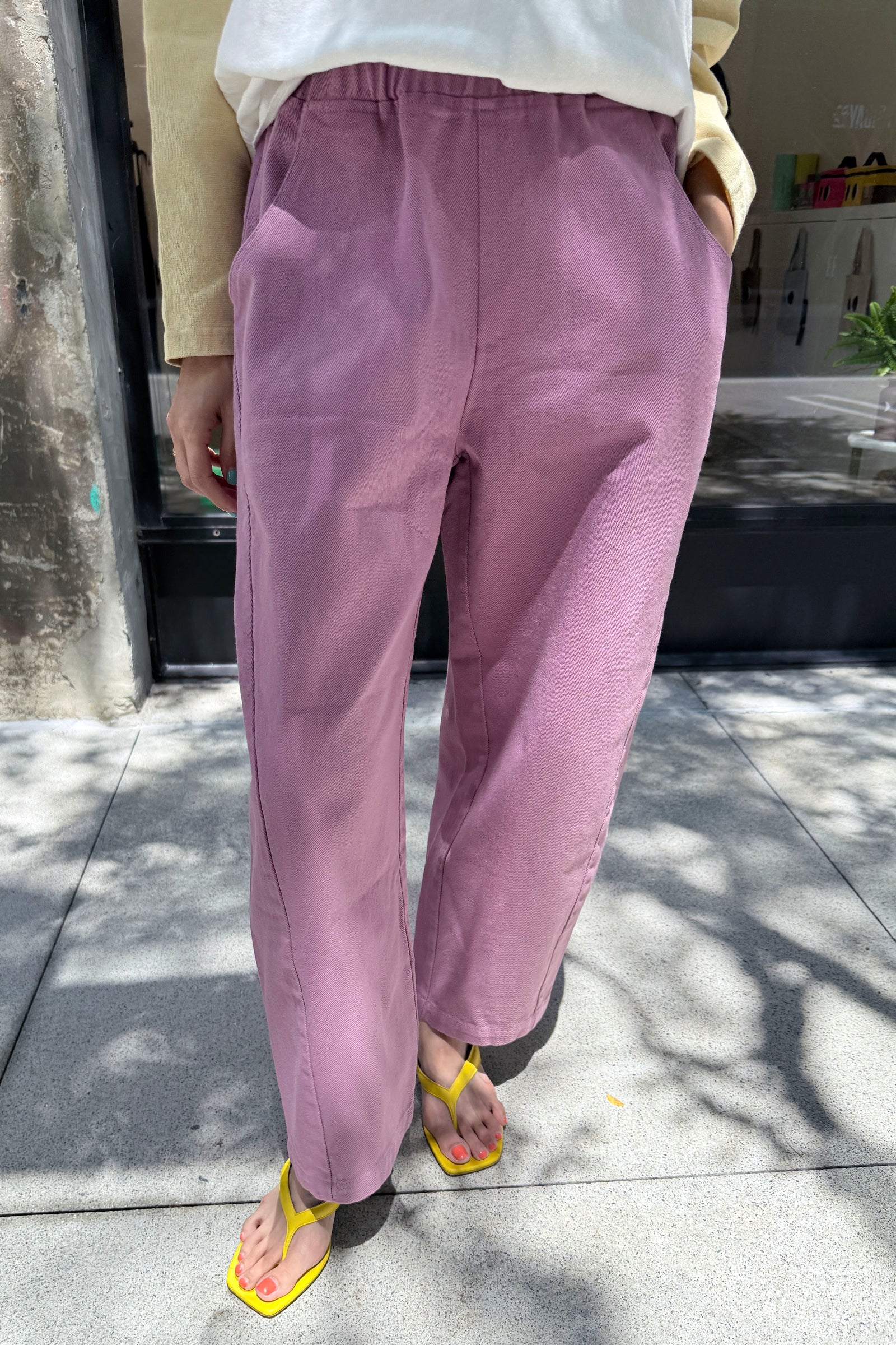 Le Bon shoppe elastic waist Arc pants dusty lilac | Pipe and Row Seattle