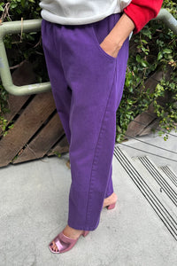 Le Bon shoppe elastic waist Arc pants eggplant deep purple | Pipe and Row Seattle