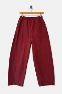 Le Bon shoppe elastic waist Arc pants oxblood dark red crimson | Pipe and Row