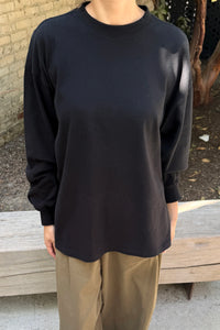 Le Bon soft jersey supple tee long sleeve black | Pipe and Row Seattle