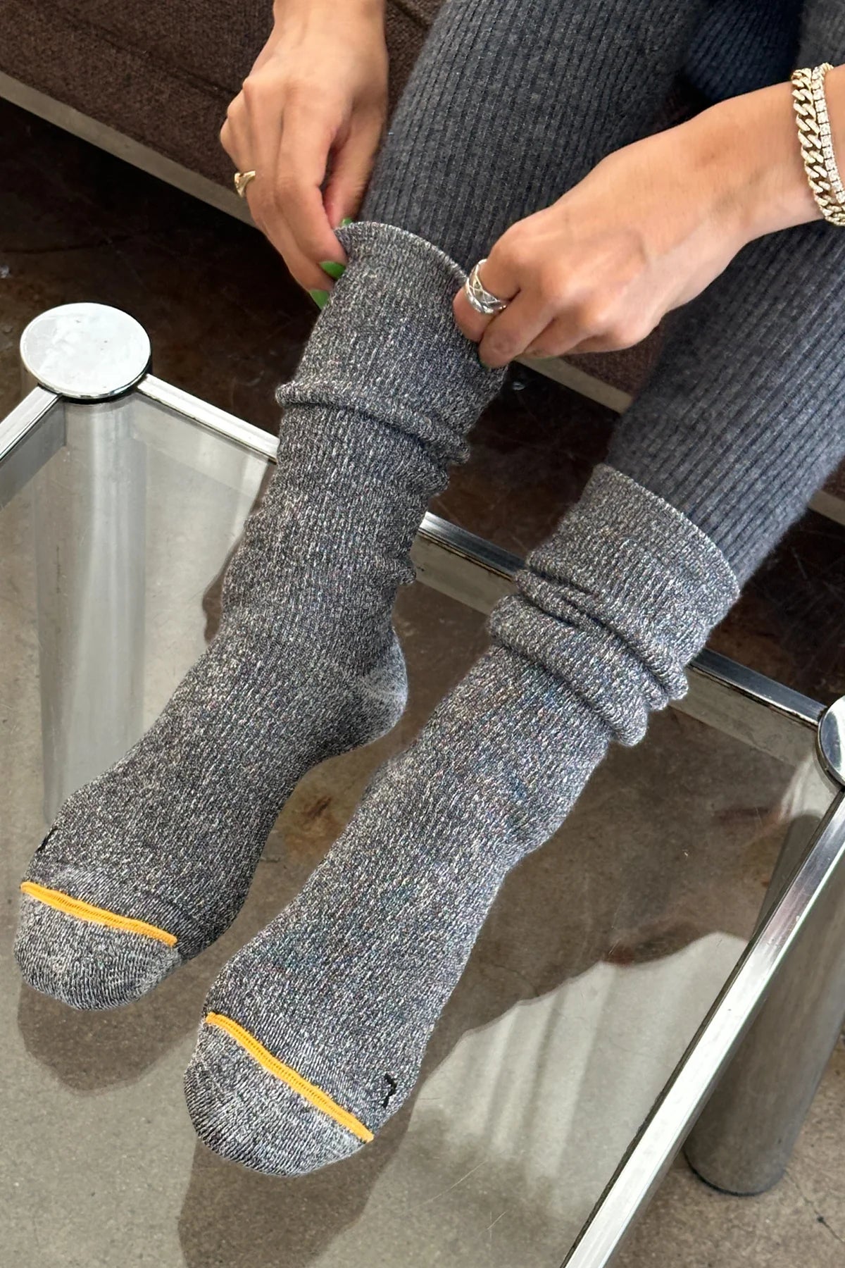 Le bon Shoppe Camper socks charcoal grey | Pipe and Row Seattle shopping
