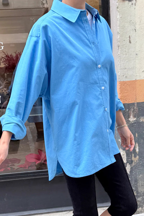 Le Bon Shoppe light weight Owen shirt lake blue oversized | Pipe and ...
