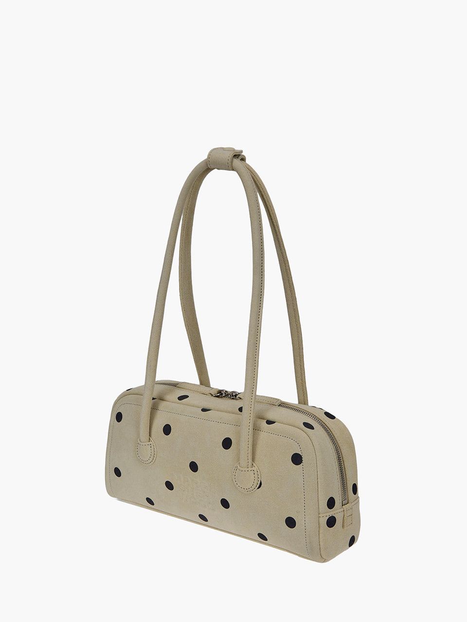 MARGESHERWOOD Soft Baguette handbag blond wood printed suede polka dot | Pipe and Row
