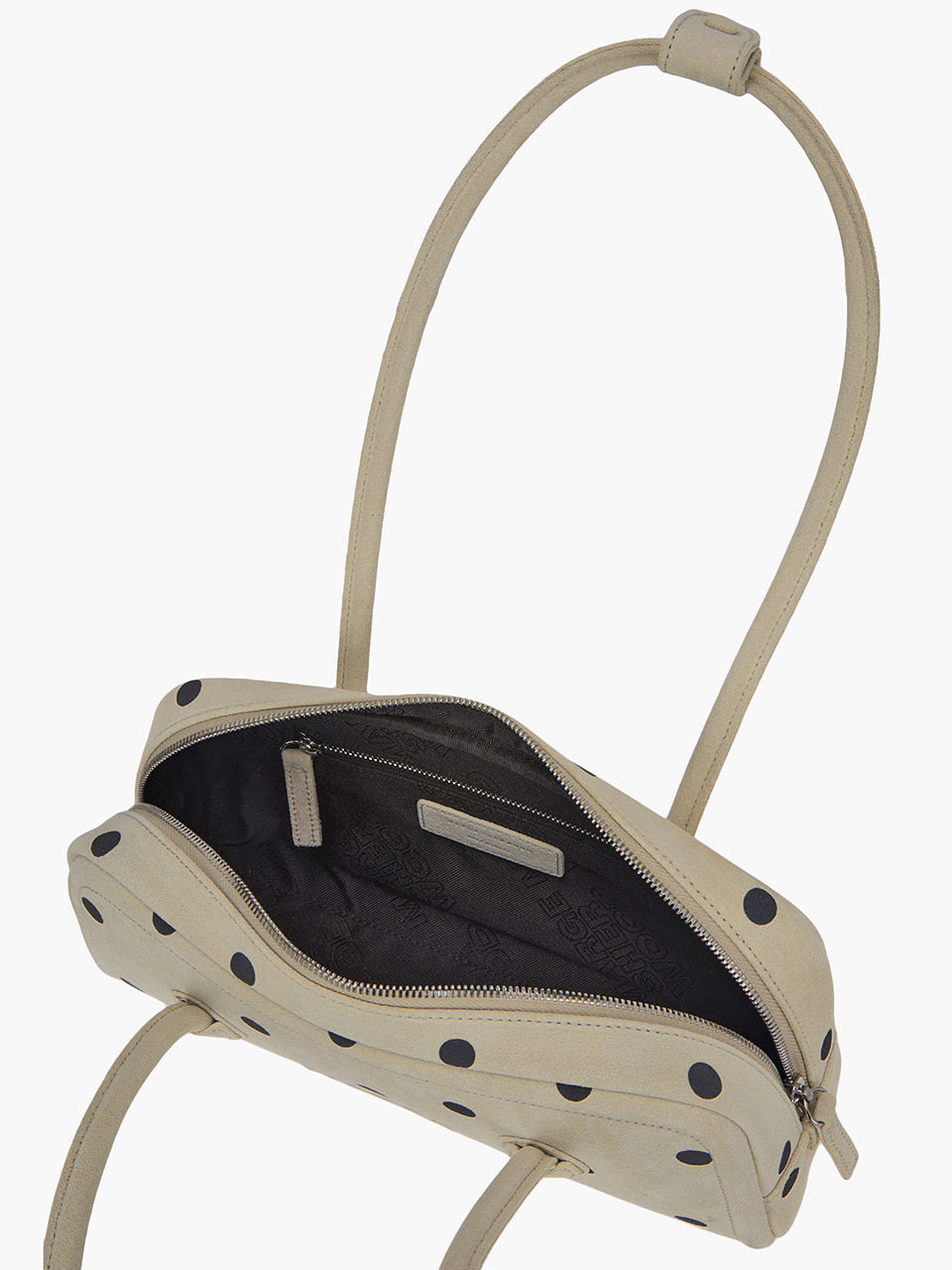 MARGESHERWOOD Soft Baguette handbag blond wood printed suede polka dot | Pipe and Row