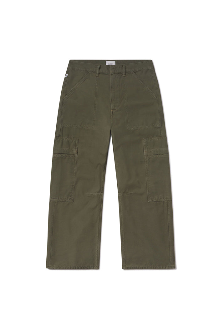 Citizens of Humanity Marcelle low slung twill cargo dark dogwood green | Pipe and Row