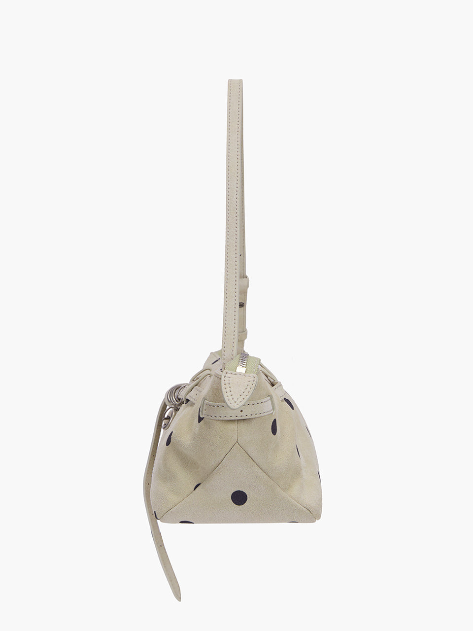 Margesherwood baguette Grandma used sling handbag blond wood printed suede polka dot | Pipe and Row