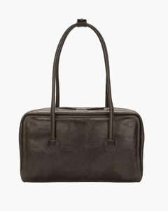 Margesherwood rectangular soft Boston bag washed brown pull-up | Pipe and row