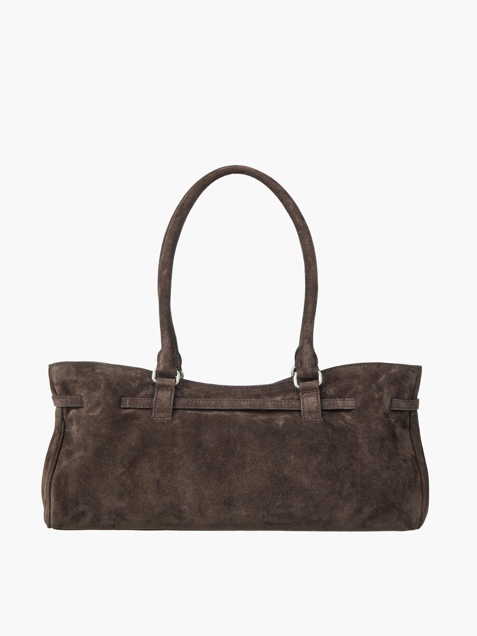 Margesherwood soft grandma shoulder handbag ash brown suede zip | Pipe and Row Seattle