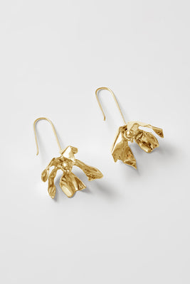 Wolf Circus Marley flower drop earrings gold | Pipe and Row Seattle