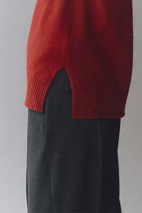 Mijeong Park cashmere blend crewneck knit sweater red | Pipe and Row