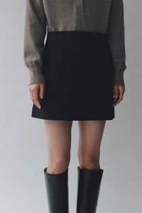 Mijeong Park wool blend mini skirt black suit | Pipe and Row Seattle