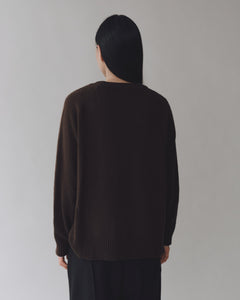 Mijeong Park cashmere blend crewneck knit sweater brown | Pipe and Row