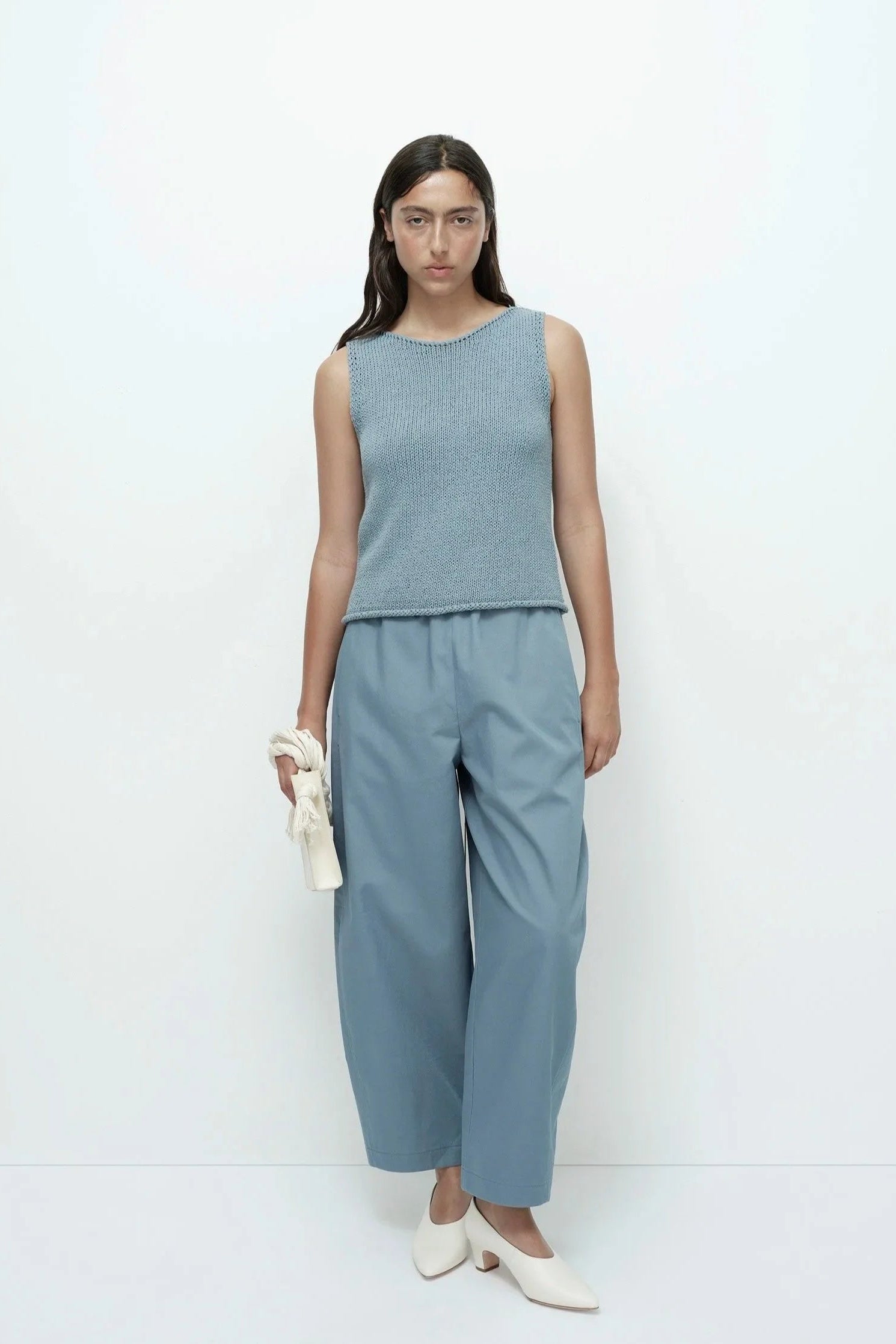 Mijeong Park cropped balloon pant trouser blue PIPE AND ROW Seattle