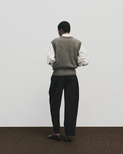 Mijeong Park wool blend v-neck sweater vest heather brown | Pipe and Row Seattle 