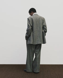 Mijeong Park wool blend wide leg trousers marled gray PIPE AND ROW Seattle Boutique