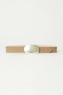 B-low the Belt Myra nubuck hip belt silver oval buckle | Pipe and Row