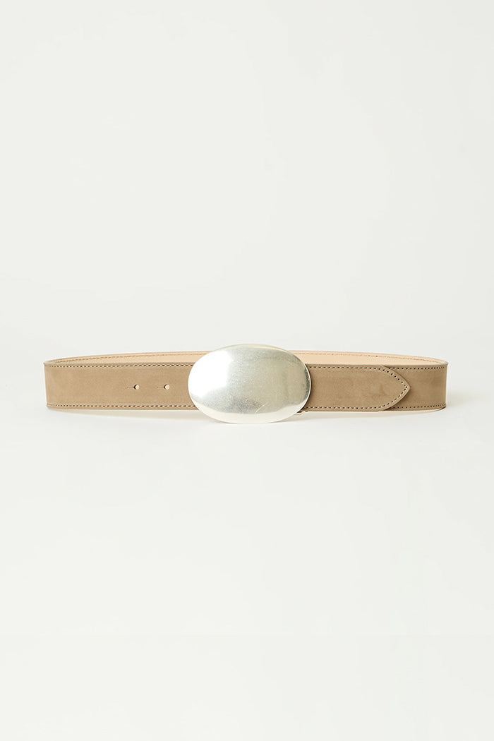 B-low the Belt Myra nubuck hip belt silver oval buckle | Pipe and Row