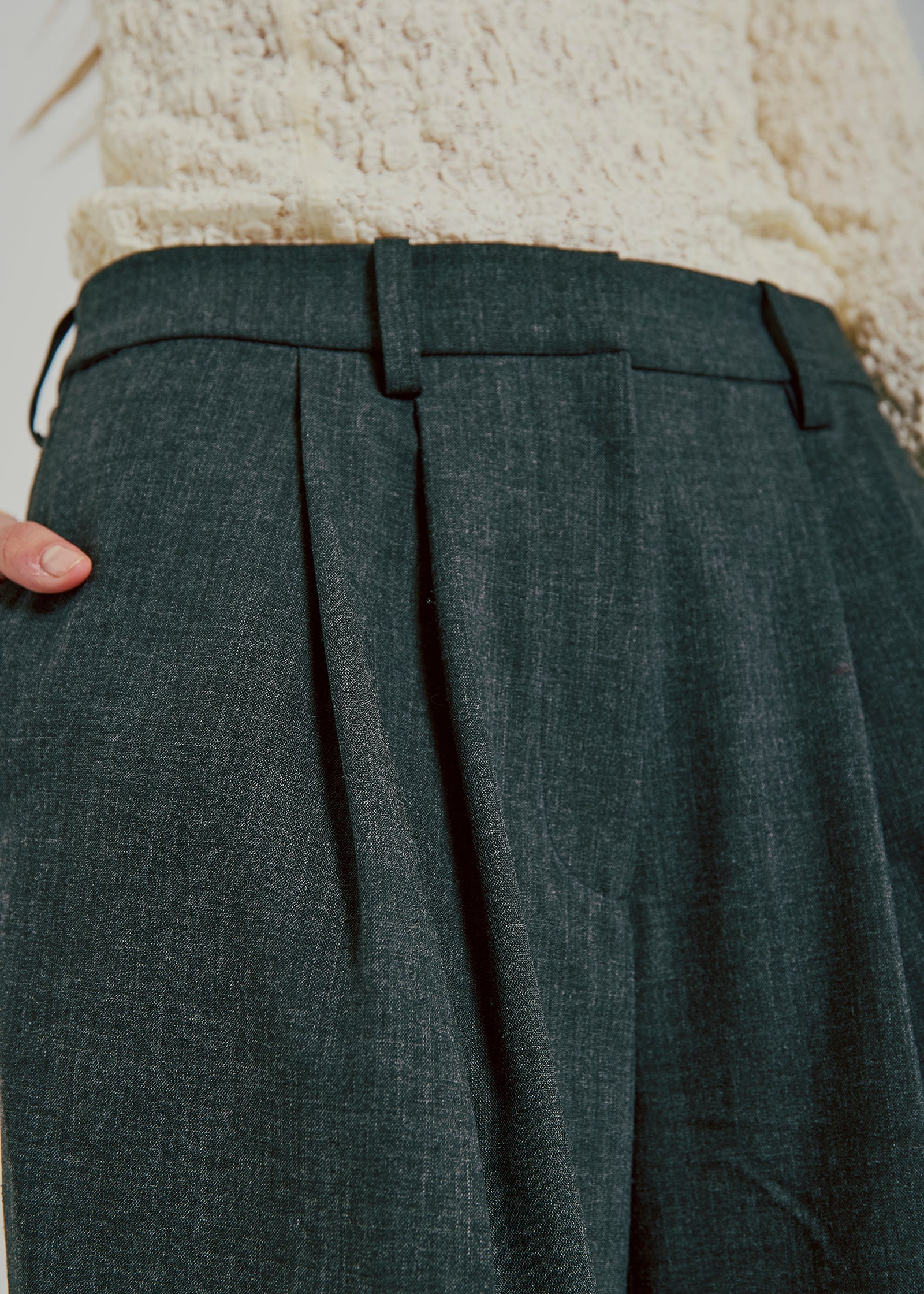 Norr suiting Nala trousers dark melange grey | Pipe and Row Seattle