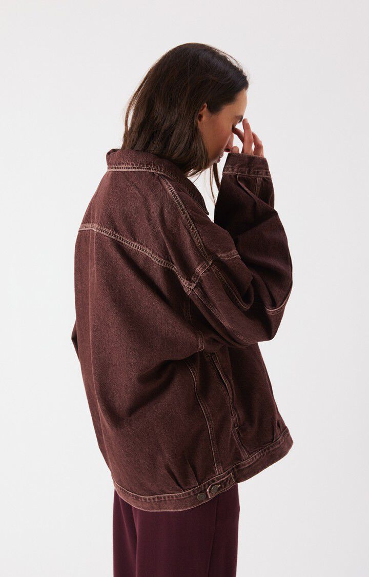 American Vintage loose fit Oshow soft denim jacket purplish raisin grape brown | Pipe and Row