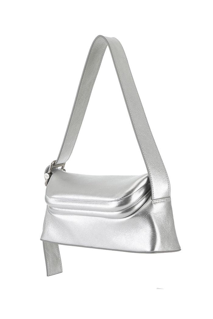 Osoi Folder brot bag metallic silver leather | Pipe and Row Seattle